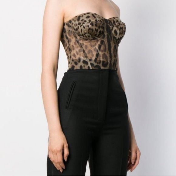 Dolce & Gabbana Leopard Print Bustier - Picture 2 of 4